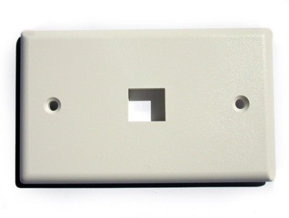 Placca Porta Frutti 1 Posizione X Jack Utp/Stp Colore Chiaro