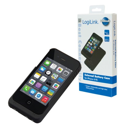 COVER CON BATTERIA INCORPORATA PER IPHONE4 E 4S COLORE NERO