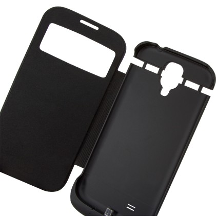 COVER CON BATTERIA INCORPORATA PER SAMSUNG S4 COLORE NERO