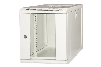 Armadio Rack 10&#34; 6 Unita&#39; In Acciaio Colore Grigio Con Fianchi Apribili