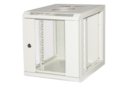 Armadio Rack 10&#34; 6 Unita&#39; In Acciaio Colore Grigio Con Fianchi Apribili