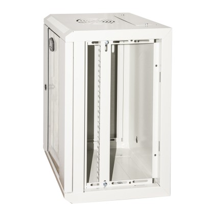 Armadio Rack 10&#34; 9 Unita&#39; In Acciaio Colore Grigio Con Fianchi Apribili