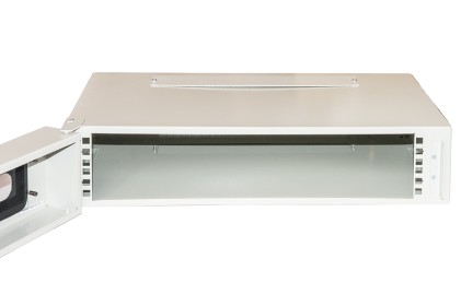 Armadio Rack 19&#34; 2U Profondita&#39; 360 Mm Colore Grigio Con Porta Vetro (Axpxl) Cm 12X36X54
