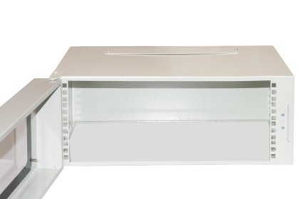 Armadio Rack 19&#34; 4U Profondita&#39; 360 Mm Colore Grigio Con Porta Vetro (Axpxl) Cm 21X36X54