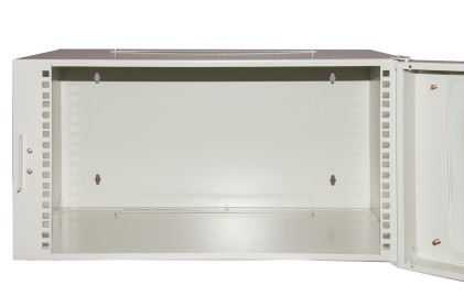 Armadio Rack 19" 6U Profondita  360 Mm Colore Grigio Porta In Vetro