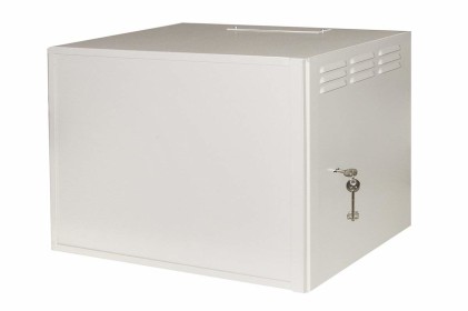 Armadio Rack 19" 6U Porta In Ferro Antivandalismo Con Serratura Antieffrazione Grigio Cm 40X56X33 (Pxlxa)