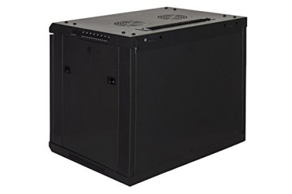 Armadio Rack 19" 6 Unita  Da Muro (A) 370 X (L) 600 X (P) 450 Nero Disassemblato  Porta Vetro