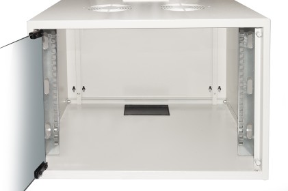 Armadio Rack 19" Disassemblato 6 Unità Da Muro Per Reti (A)370 X (L)540 X (P) 400 Mm Colore Grigio Porta Vetro