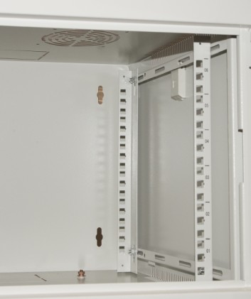 Armadio Rack 19" 6 Unita' Da Muro Per Reti (A)350 X (L)540 X (P) 450 Mm Colore Grigio Porta Vetro