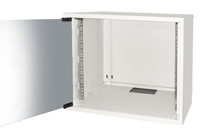 Armadio Rack 19" Disassemblato 9 Unità Da Muro Per Reti (A)460 X (L)540 X (P) 400 Mm Colore Grigio Porta Vetro