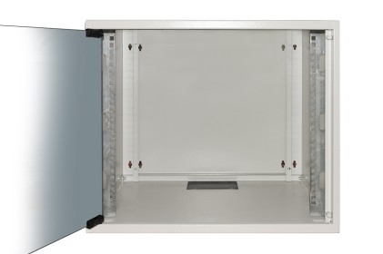 Armadio Rack 19" Disassemblato 9 Unità Da Muro Per Reti (A)460 X (L)540 X (P) 400 Mm Colore Grigio Porta Vetro