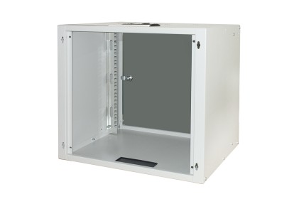 Armadio Rack 19" Disassemblato 9 Unità Da Muro Per Reti (A)460 X (L)540 X (P) 400 Mm Colore Grigio Porta Vetro