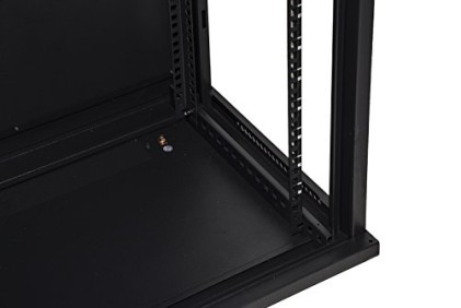 Armadio Rack 19&#34; 9 Unita&#39; Da Muro A) 500 X (L) 600 X (P) 450 Nero Disassemblato Porta Vetro