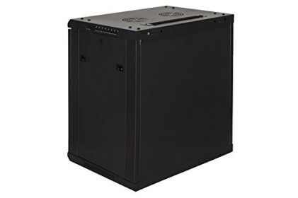 Armadio Rack 19&#34; 9 Unita&#39; Da Muro A) 500 X (L) 600 X (P) 450 Nero Disassemblato Porta Vetro