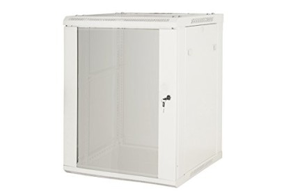 Armadio Rack 19&#34; 12 Unita&#39; Da Muro (A) 635 X (L) 600 X (P) 450 Grigio Disassemblato Porta Vetro