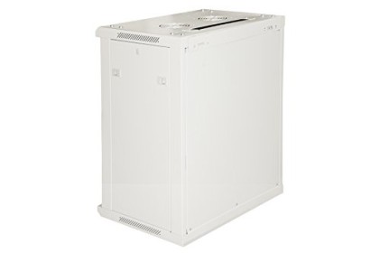 Armadio Rack 19&#34; 12 Unita&#39; Da Muro (A) 635 X (L) 600 X (P) 450 Grigio Disassemblato Porta Vetro