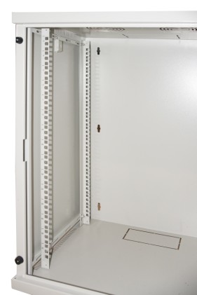 Armadio Rack 19&#34; 15 Unita&#39; Da Muro Per Reti (A)750 X (L)540 X (P) 450 Mm Colore Grigio Porta Vetro