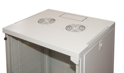 Armadio Rack 19&#34; 15 Unita&#39; Da Muro Per Reti (A)750 X (L)540 X (P) 450 Mm Colore Grigio Porta Vetro