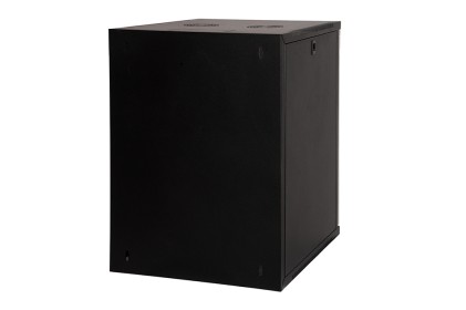 Armadio Rack 19&#34; 18 Unita&#39; Da Muro (A)900 (L)600 X Profondita&#39; 600 Mm. Colore Nero Porta Vetro