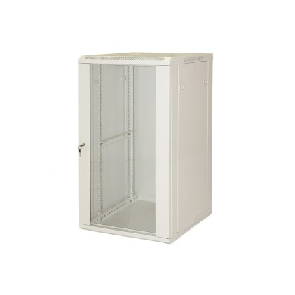 Armadio Rack 19&#34; 20 Unita&#39; Da Muro (A)995X (L)600 X Profondita&#39; 450 Mm. Colore Grigio Porta Vetro