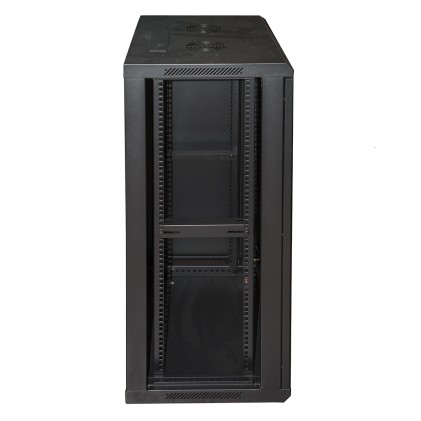 Armadio Rack 19&#34; 20 Unita&#39; Da Muro (A)995X (L)600 X Profondita&#39; 450 Mm. Colore Nero Porta Vetro