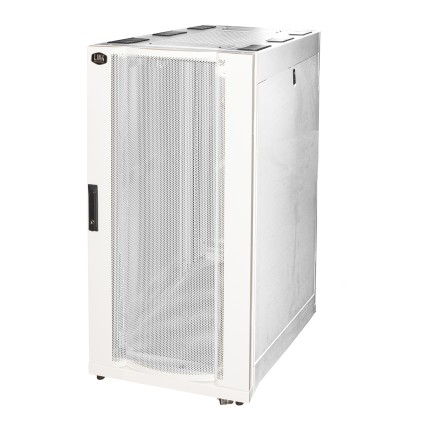 Armadio Rack 19" 24U Larghezza 600 Profondita  1070 Altezza 1191 Colore Grigio Porte Traforate Fianchi Apribili