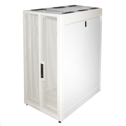 Armadio Rack 19" 24U Larghezza 600 Profondita  1070 Altezza 1191 Colore Grigio Porte Traforate Fianchi Apribili