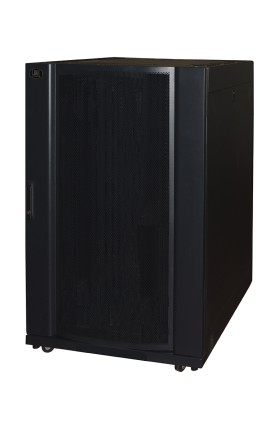 Armadio Rack 19" 24U Larghezza 800 Profondita  800 Altezza 1191 Colore Nero Porte Traforate Fianchi Apribili