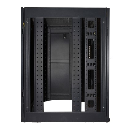 Armadio Rack 19" 24U Larghezza 800 Profondita  800 Altezza 1191 Colore Nero Porte Traforate Fianchi Apribili
