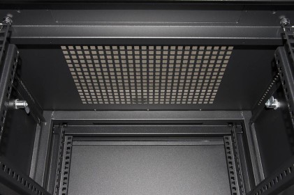 ARMADIO RACK 19" 27U (A)1388 (L)600 (P)1000 COLORE NERO PORTA VETRO