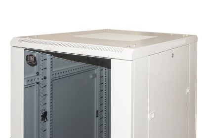 Armadio Rack 19" Per Reti 32U (A)1610, (L)600, (P)800 Colore Grigio Porta Vetro