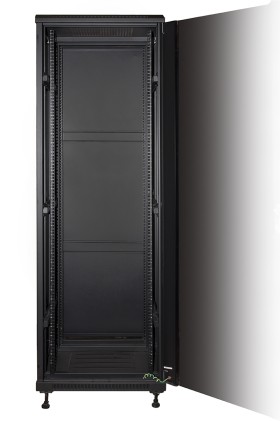 Armadio Rack 19" Per Reti 37U (A)1770, (L)600, (P)800 Colore Nero Porta Vetro