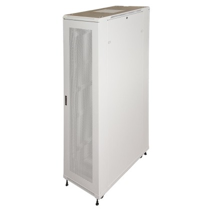 Armadio Rack 19&#34; 42U (A)2055, (L)600, (P)1000 Colore Grigio Porta Traforata