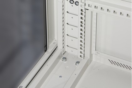 Armadio Rack 19" 42U (A)2055, (L)600, (P)600 Colore Grigio Porta Vetro