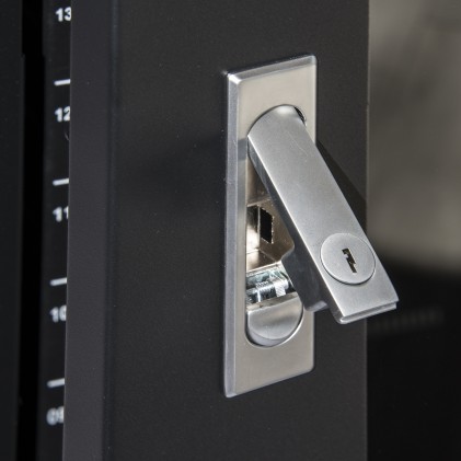 Armadio Rack 19&#34; 42U (A)2055, (L)600, (P)800 Colore Nero Porta Vetro