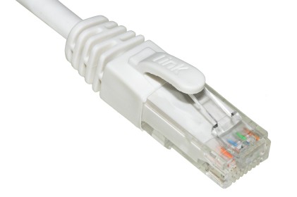 Cavo Rete Categoria 6A Non Schermato Utp Awg24 Colore Bianco Halogenfree Mt 1,5