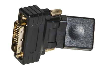 Adattatore Bidirezionale Dvi 24+1 Maschio - Hdmi<Sup>&reg;</Sup> Femmina Inclinabile E Routabile