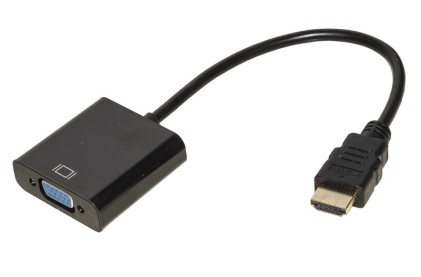 Adattatore Hdmi Tipo A Maschio A Vga Femmina Con Presa Audio Stereo 3,5 Mm