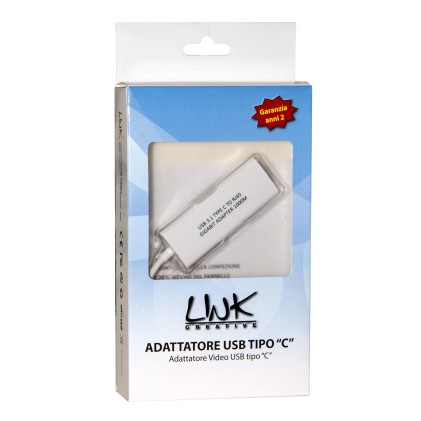 Adattatore Usb-C Maschio - Connettore Rj45 Femmina Per Reti Gigabit 10/100/1000