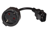 Cavo Adattatore Di Alimentazione Presa Schuko Tedesca Femmina - Iec C14 Maschio Cm 15