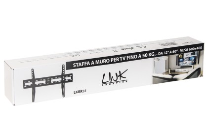 Link Staffa A Muro Per Tv Fino A 50Kg Da 32 A 60 Fino A Vesa 600X400