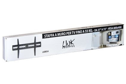 Staffa A Muro Per Tv Fino A 55 Kg, Da 37&#34; A 72&#34; Fino A Vesa 800X400
