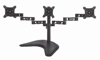 Braccio Da Tavolo Con Base Per Tre Video Fino A 15 Kg Da 13&#34; A 21&#34; Fino A Vesa 100X100