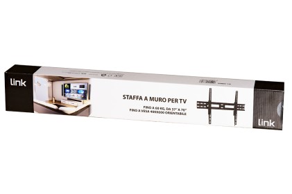 Staffa A Muro Per Tv Fino A 60 Kg, Da 37&#34; A 70&#34; Fino A Vesa 400X600 67 Mm Distanza Dal Muro Orientamento Alto/Basso 15°