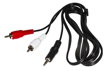 Cavo Stereo Con 1 Connettore 3,5 Mm. - 2 Connettori Cinch (Rca) Maschio Mt. 1,80