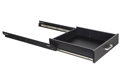 Cassetto Estraibile Per Armadi Rack 19&#34; Nero Profondita&#39; 650Mm
