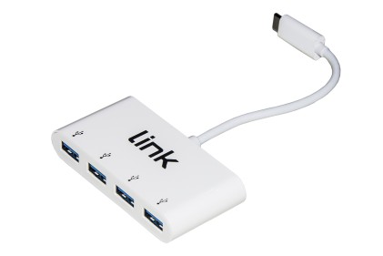 Hub Con 4 Porte Usb 3.0 Connettore Usb-C