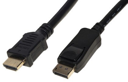 Cavo Displayport 1.2 - Hdmi<Sup>®</Sup> 1.4 4Kx2K 30Hz Contatti Dorati Mt 1,8