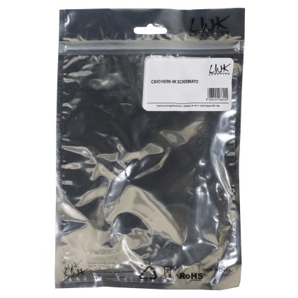 Cavo Hdmi<Sup>®</Sup> 4Kx2K Per Pc, Notebook, Hdtv, Ecc Contatti Dorati Mt 5 Colore Nero