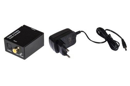 Convertitore Da Audio Digitale Toslink + Coassiale A Analogico Rca R/L